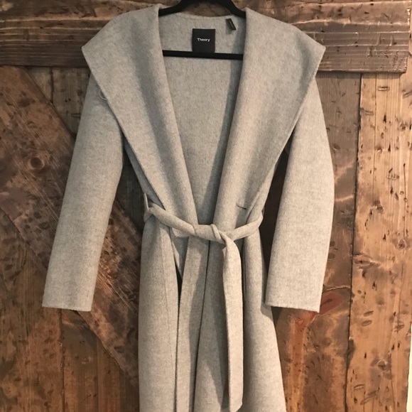 theory cashmere wrap coat